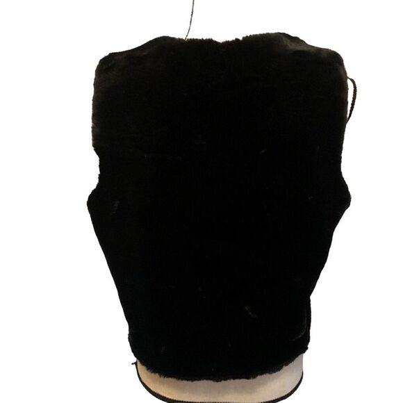 Cambridge Dry Goods Vest Womens  Large Faur Fur Vegan Fur Zip Front Soft Vintage - Picture 4 of 12
